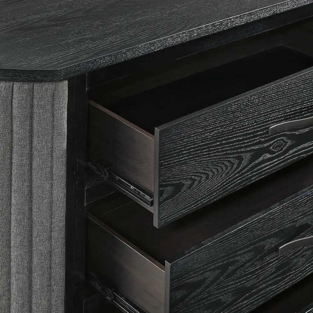 Skyline Black 4 Pc King Onyx Bedroom Set