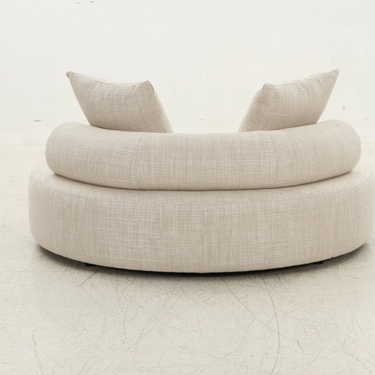 S8054 Sofá Redondo Poliéster Beige de Artisan