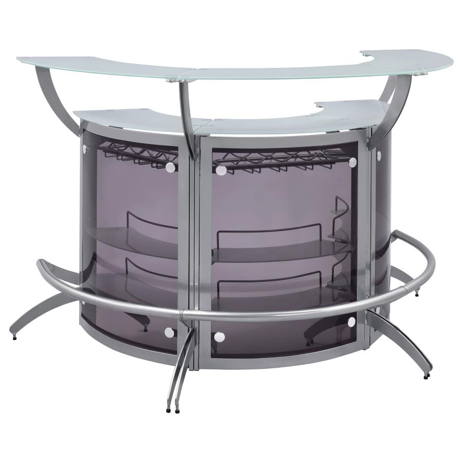 Dallas 3 Pc Free Standing Bar - Silver or Black