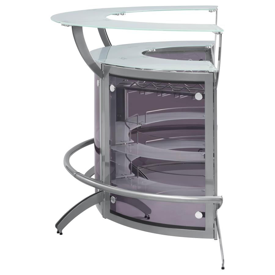 Dallas 3 Pc Free Standing Bar - Silver or Black
