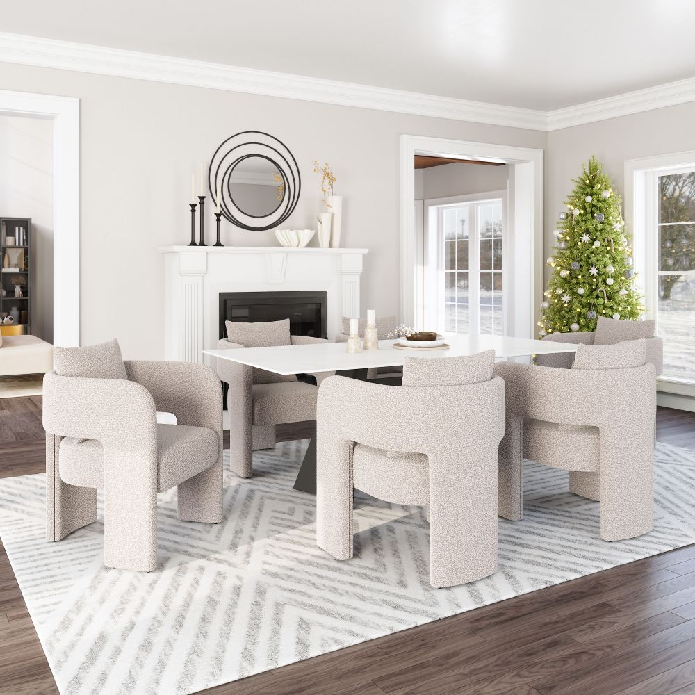 Inky Faux Marble Dining Table 110355