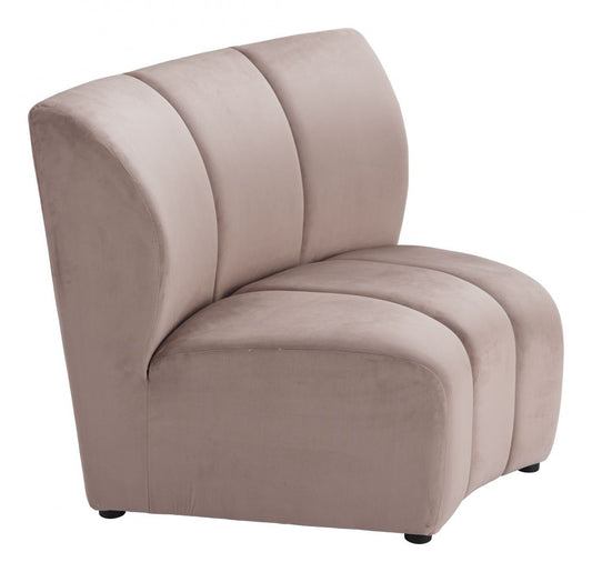 Garbi Beige Velvet Chair 110295