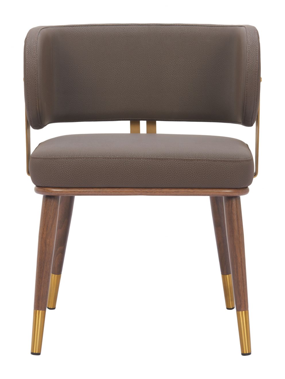 Brew Upholstered Walnut Chair by Zuo Modern