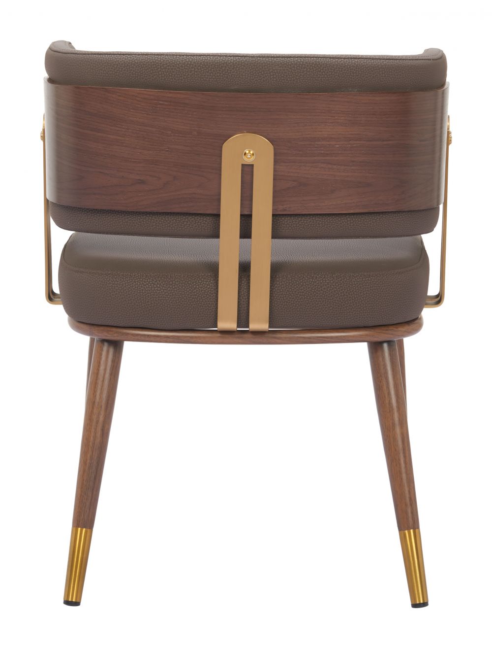 Brew Upholstered Walnut Chair by Zuo Modern