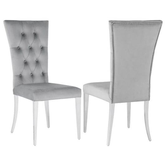 Kerwin 111103 Gray Velvet Chair - Set of 2