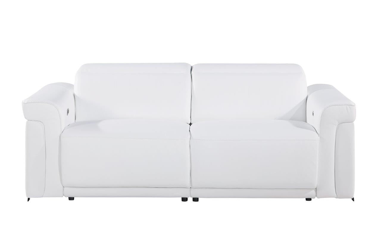Global 1126 Top Grain Italian Leather Sofa + Love