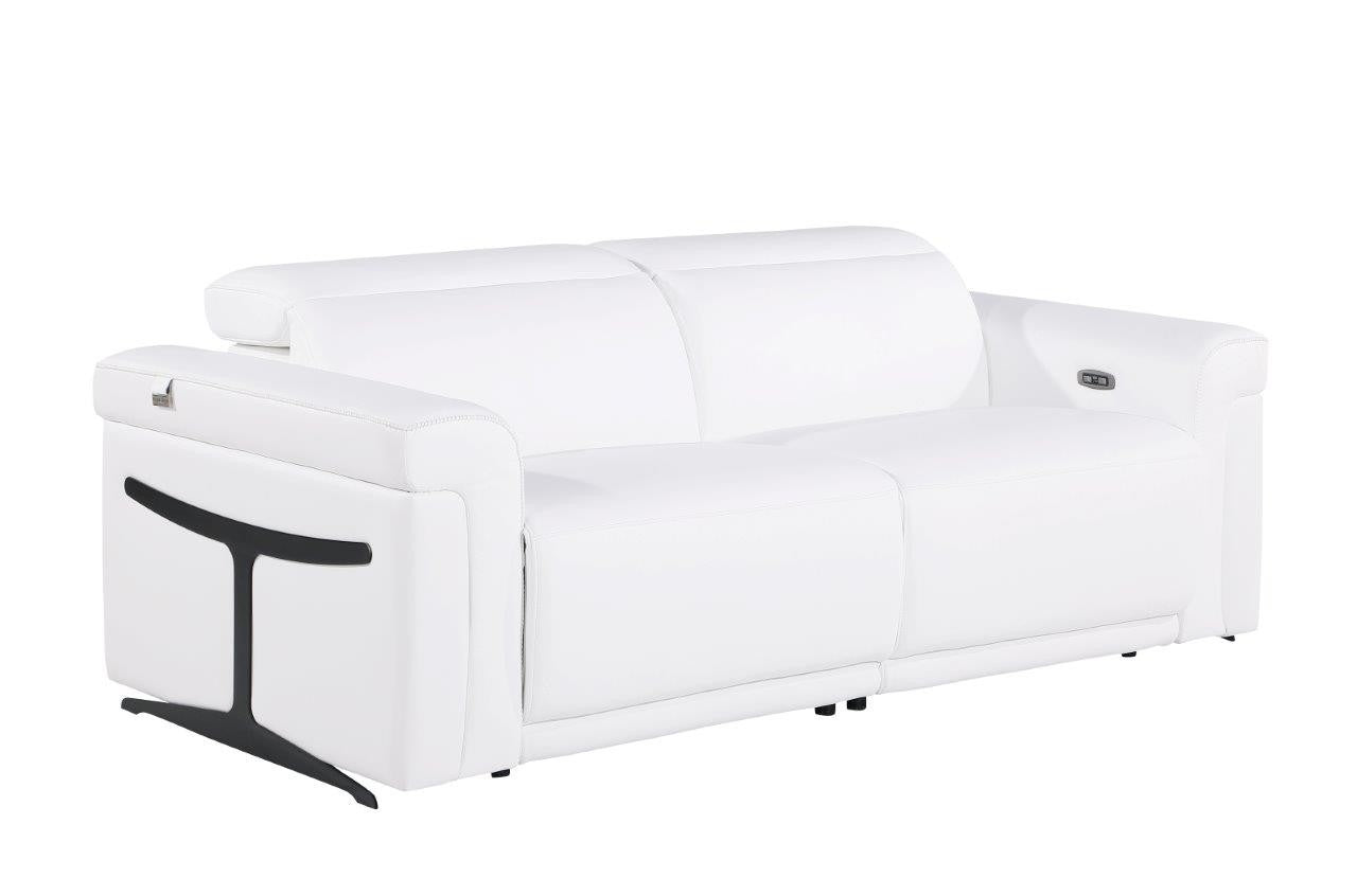 Global 1126 Top Grain Italian Leather Sofa + Love