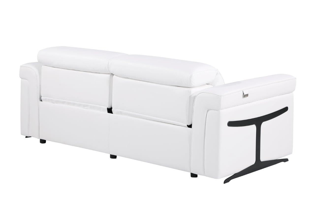Global 1126 Top Grain Italian Leather Sofa + Love