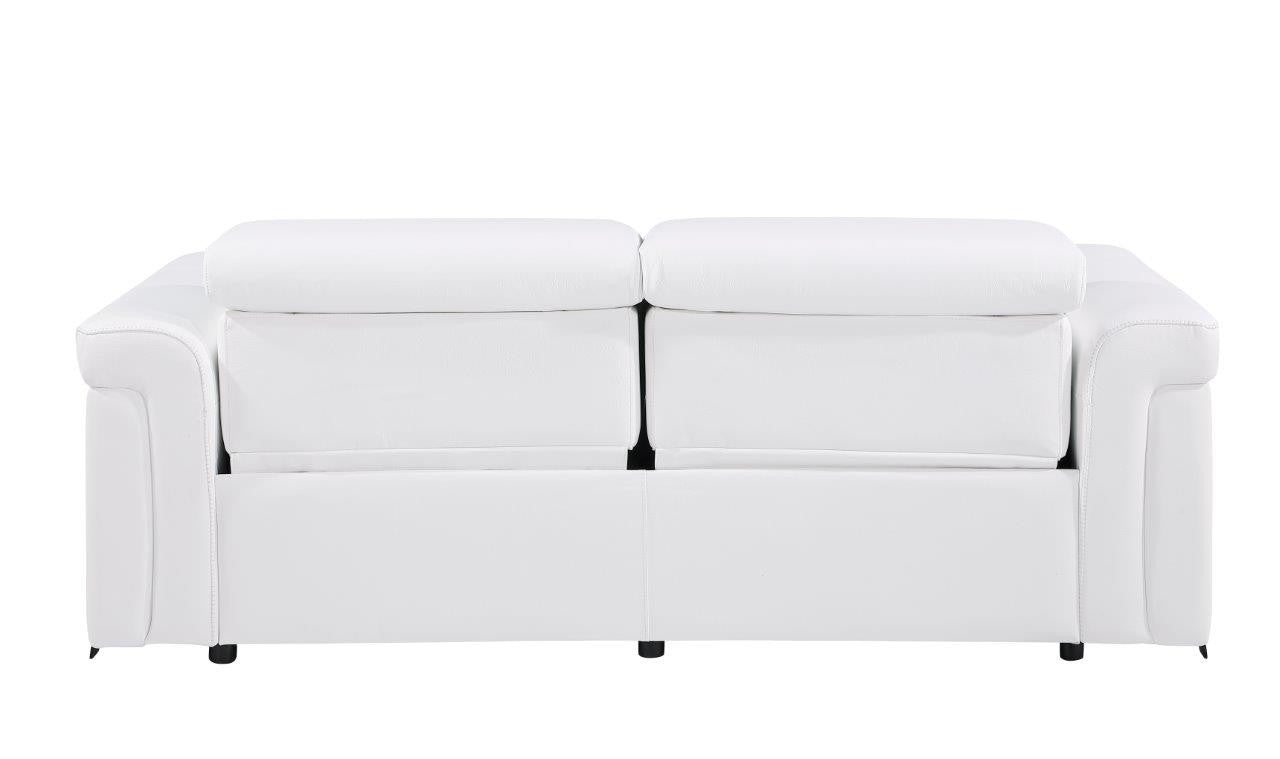 Global 1126 Top Grain Italian Leather Sofa + Love