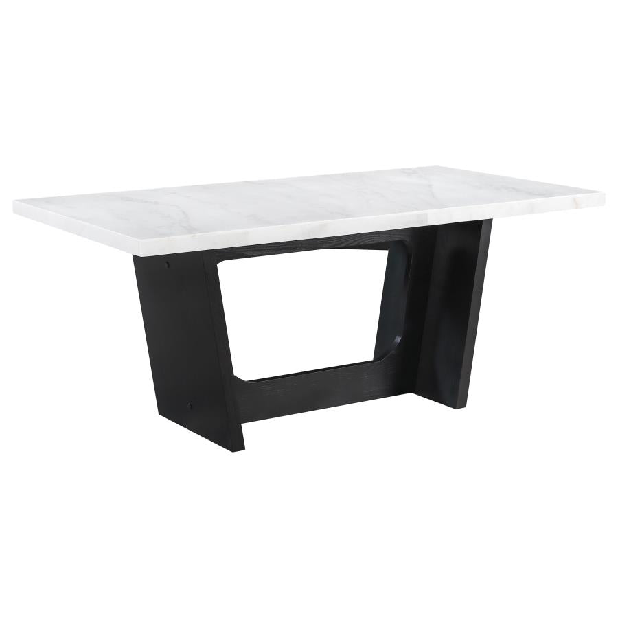 Sherry 7 Pc White Marble Dining Set