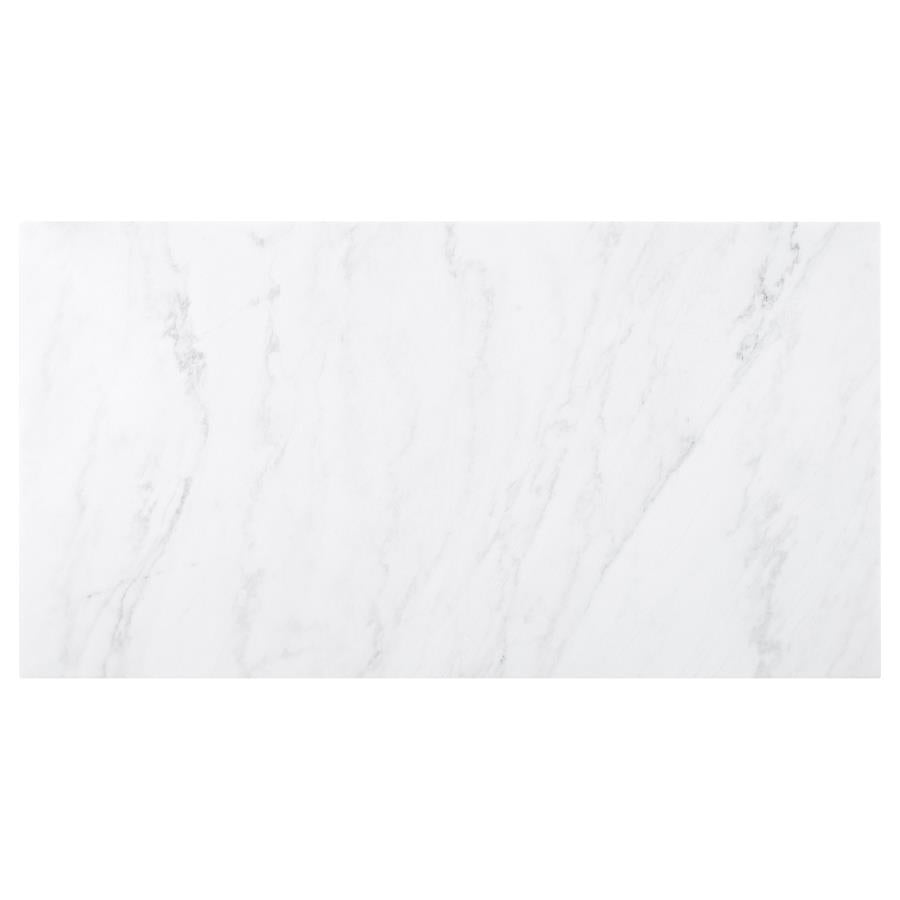 Sherry 7 Pc White Marble Dining Set