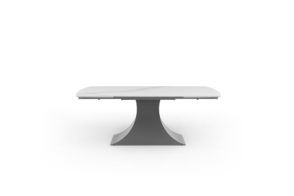 ESF 9437 Expandable White Marble Top Dining Set