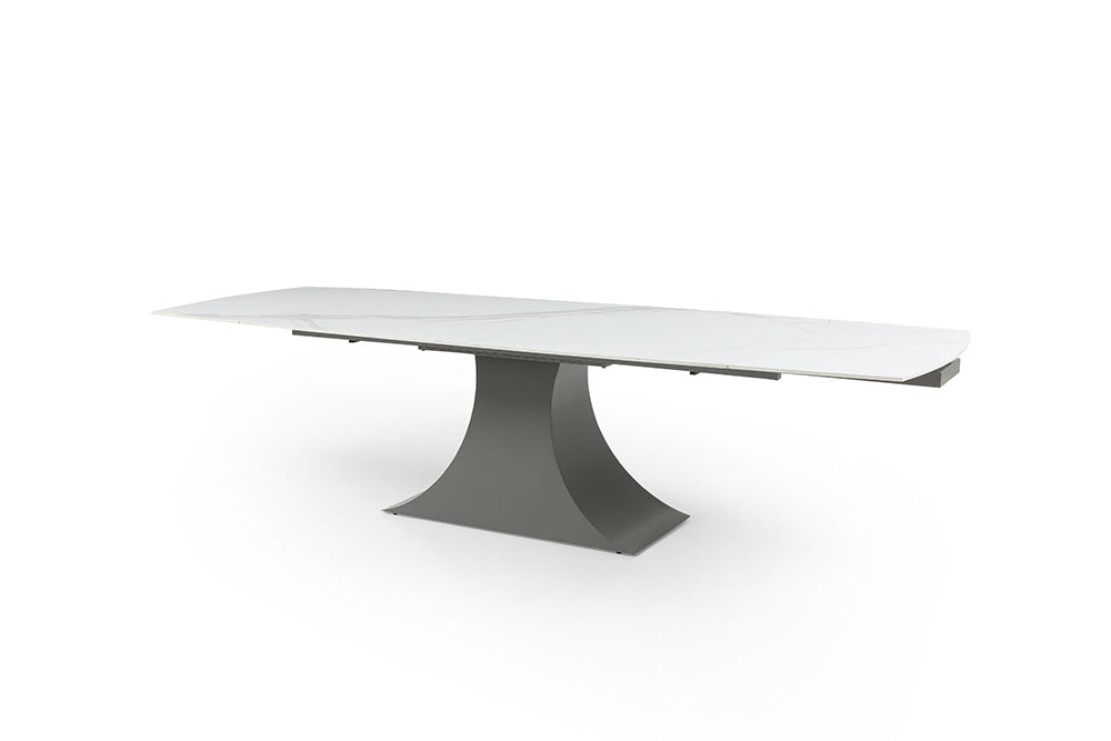 ESF 9437 Expandable White Marble Top Dining Set