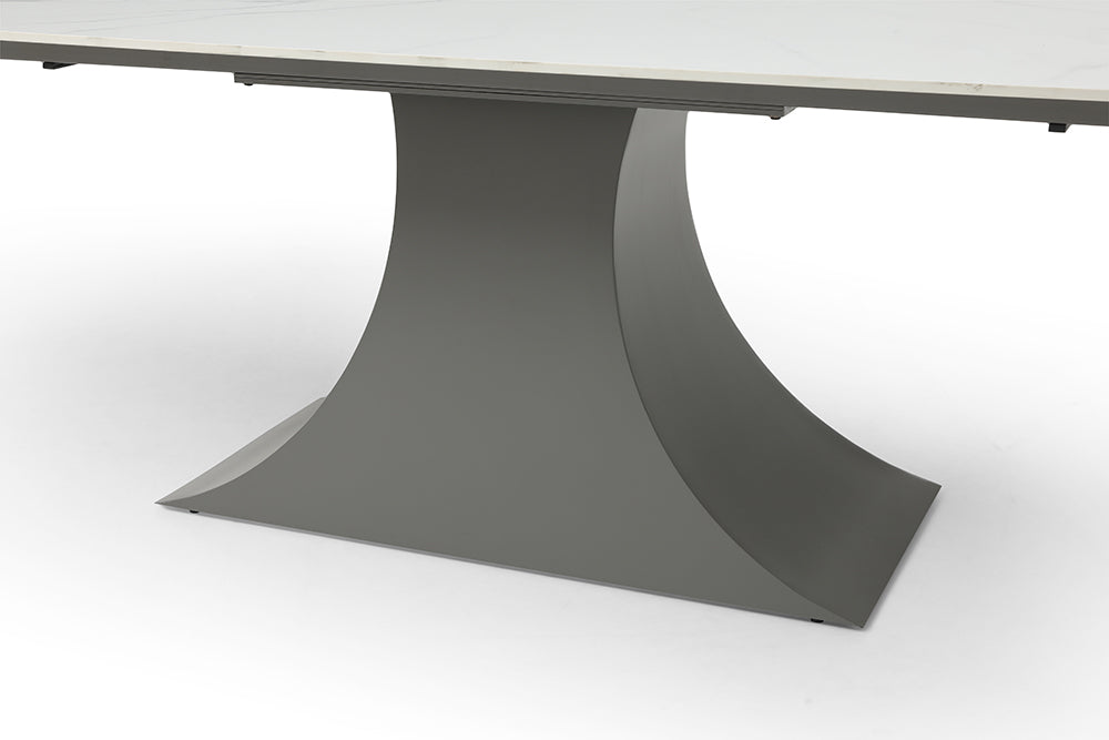 ESF 9437 Expandable White Marble Top Dining Set