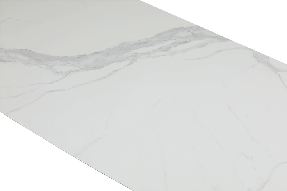 ESF 9437 Expandable White Marble Top Dining Set