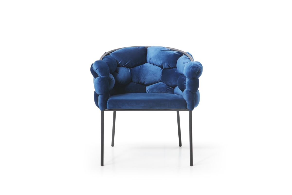 Modrest Debra Blue Fabric Chair