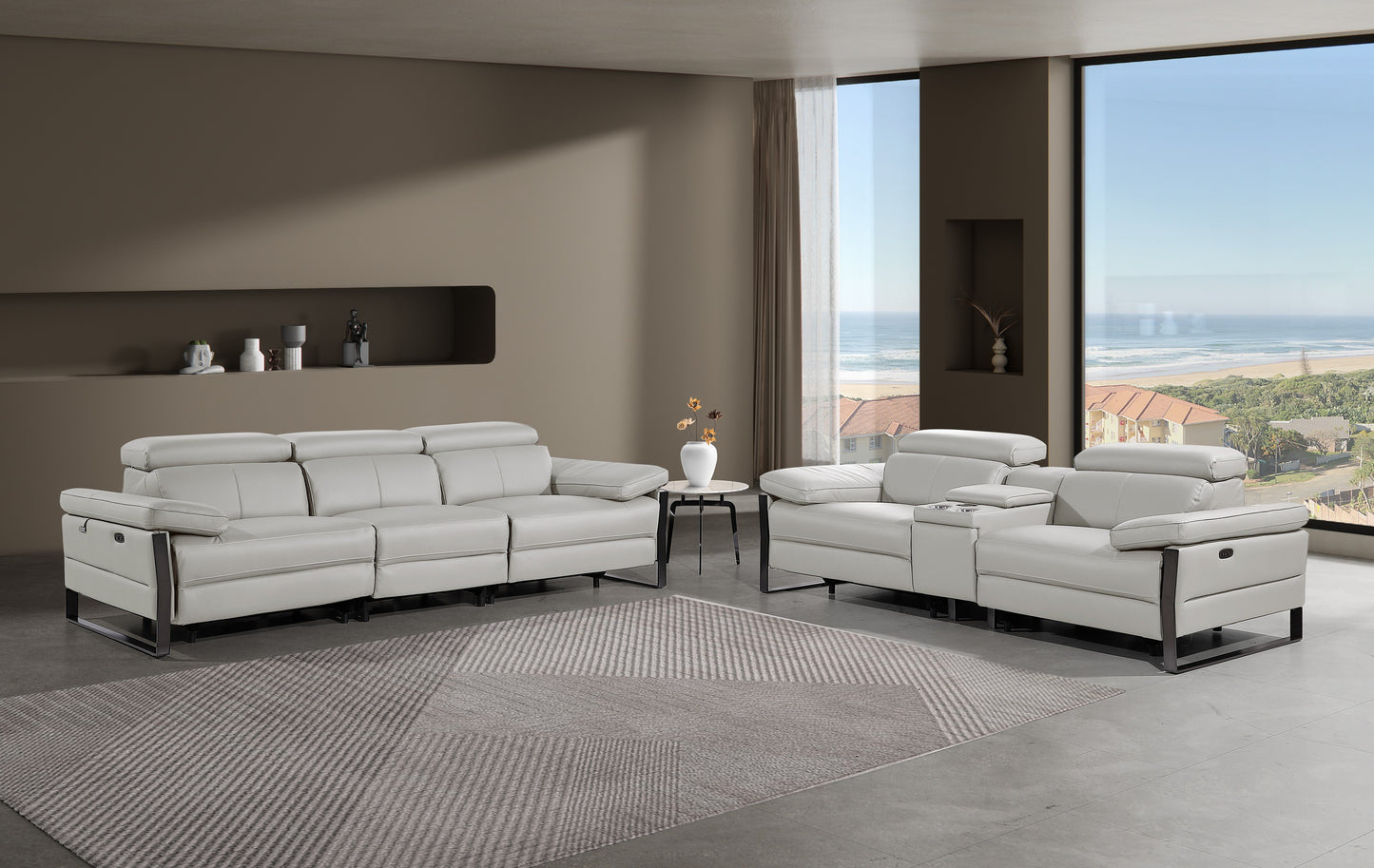 DivanItalia 1246 Light Grey Motion Sofa Set