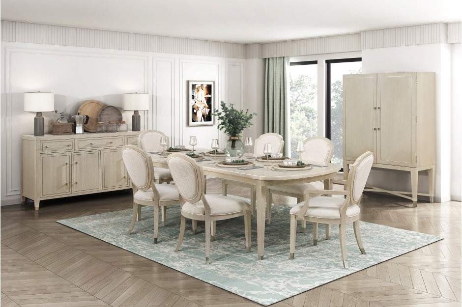 Genoa Oak Finish 7 Pc Dining Set 1312-96*7
