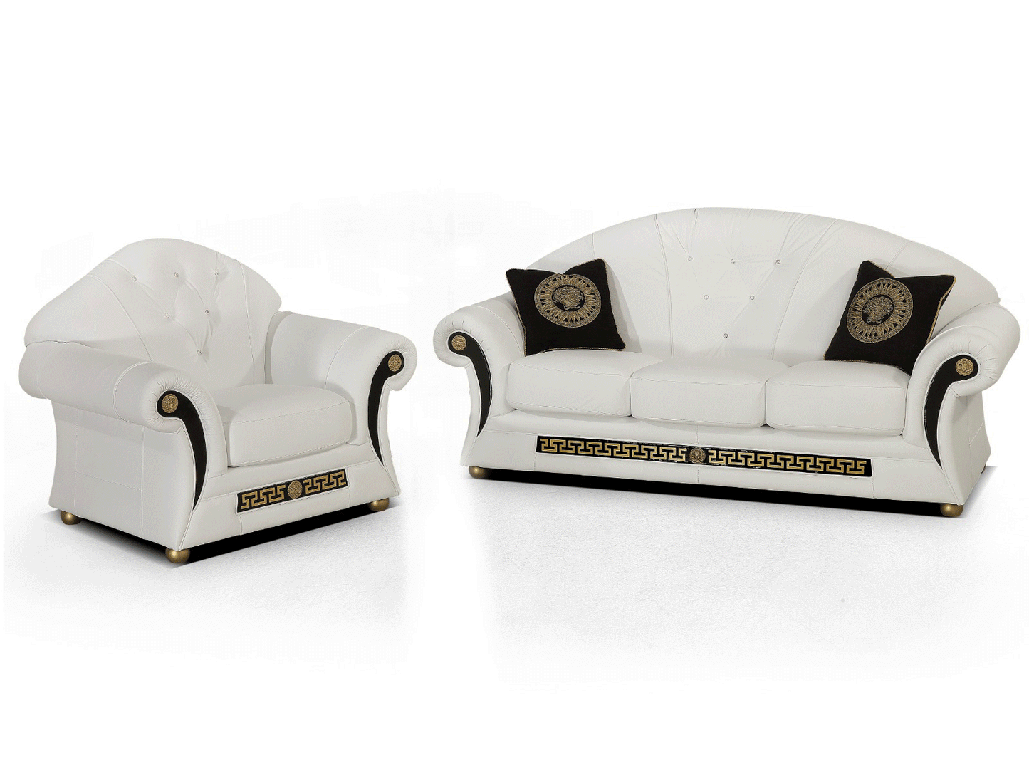 Di Oro Collezione Top Grain Leather Sofa Set - Made in Italy