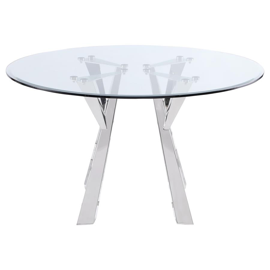 Alaia 5 Pc Glass Top Dining Set - 2 Chairs