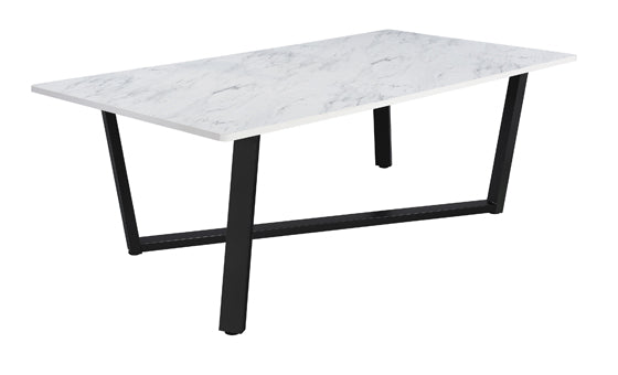 Mayer Faux White Marble Dining Set - Coaster Furniture