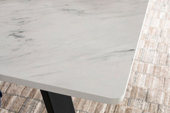 Mayer Faux White Marble Dining Set - Coaster Furniture