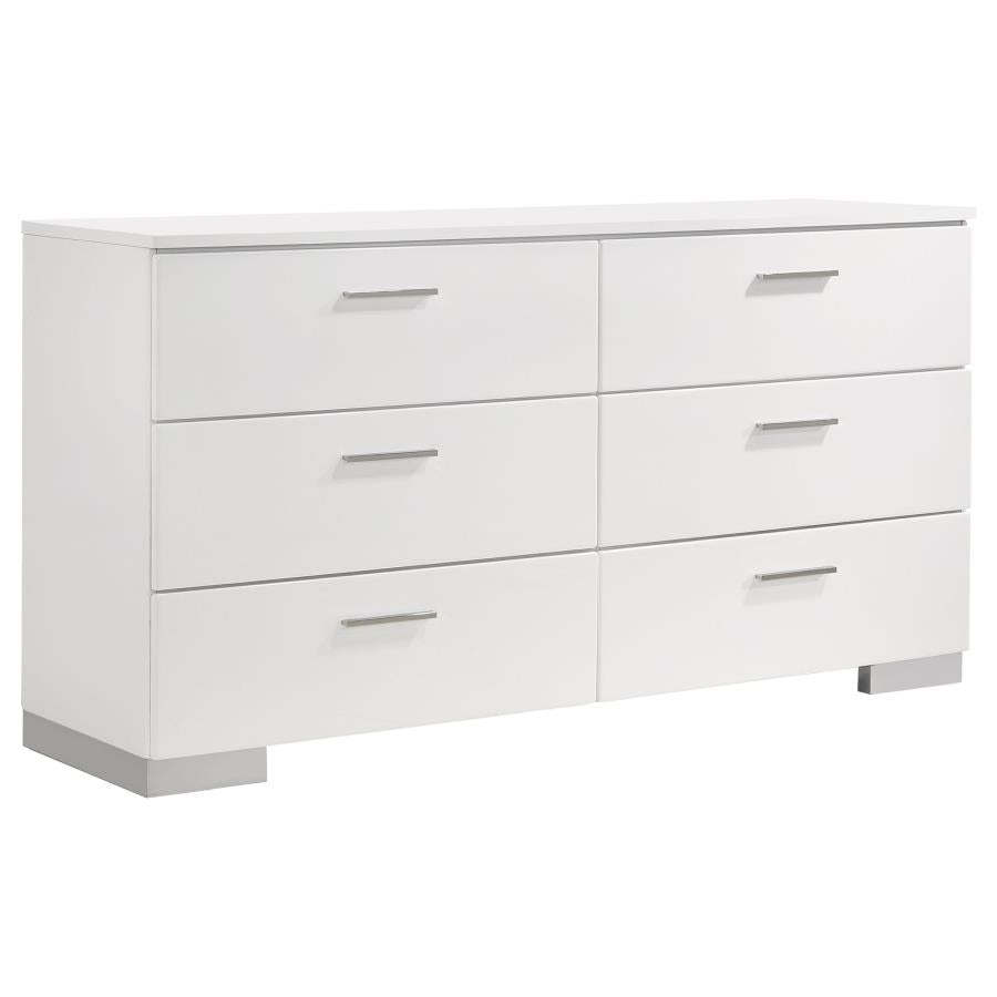 Felicity by Coaster Contemporary Bedroom Collection - White Finish
