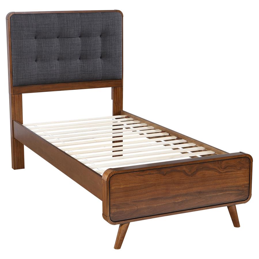 Robyn 4 Pc Twin Bedroom Set Dark Walnut