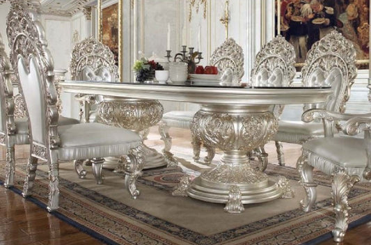 Sandoval Champagne Finish 7 Pc Dining Collection