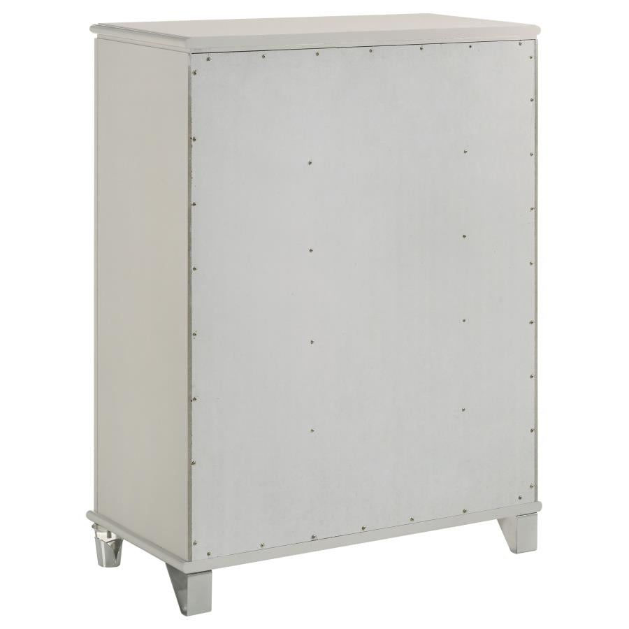 Olivia 224955 Pearl White 5 Drawer Chest