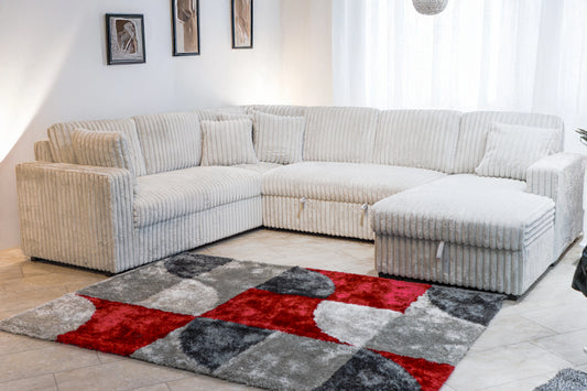 Bliss Stationary Sectional Sleeper Mist Gray