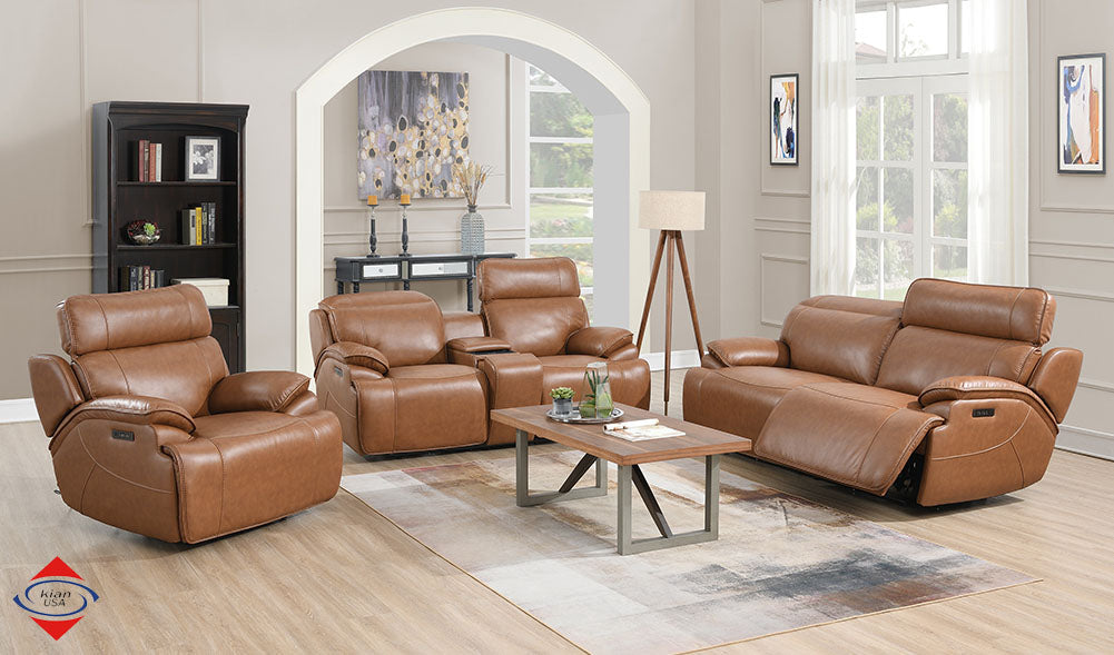 Kian 255 Saddle Power Sofa & Loveseat