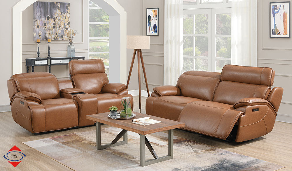 Kian 255 Saddle Power Sofa & Loveseat