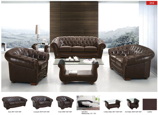 ESF 262 Full Leather Living Room Sofa Collection