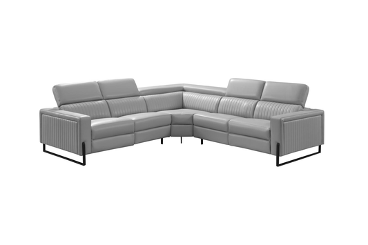 Havana ESF 2787 Top Grain Leather Gray Sectional