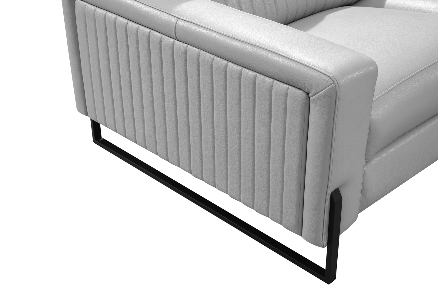 Havana ESF 2787 Top Grain Leather Gray Sectional