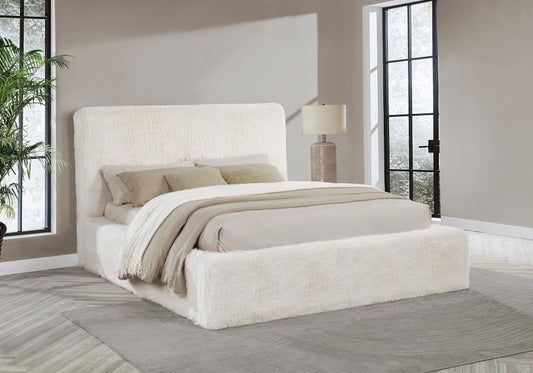 Rebecca Faux Fur Upholstered Queen Bed