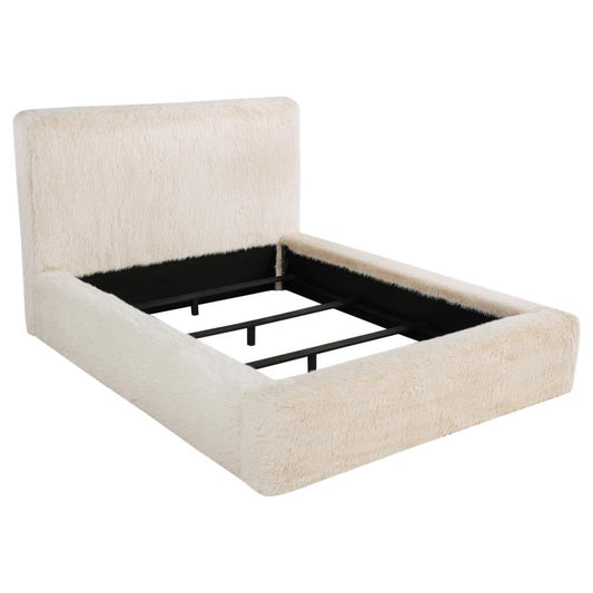 Rebecca Faux Fur Upholstered Queen Bed