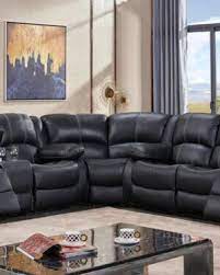 McFerran SF3596 Bjorn Motion Seccional - Cuero de grano superior