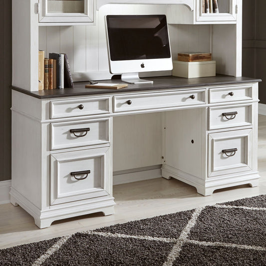 Allyson Park White Credenza & Hutch 417-HO120