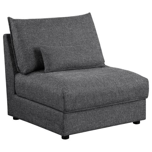 Sasha 551681 Seccional modular negro de 5 piezas