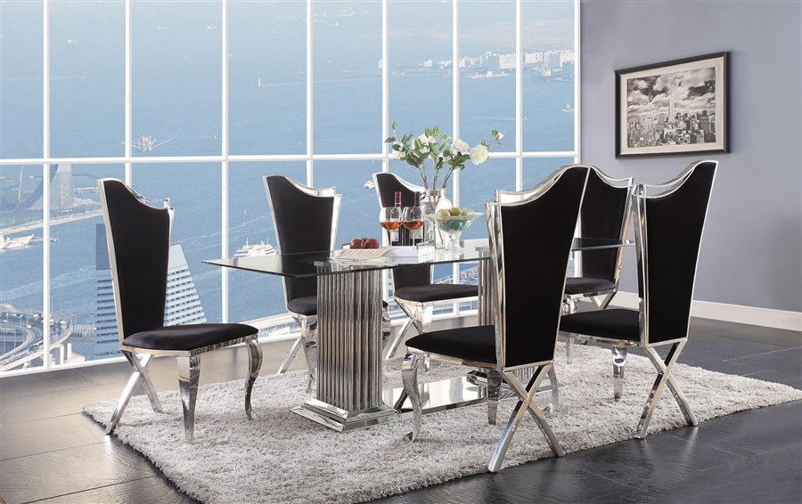 Cyrene 62075 Acme Dining Set - 3 Chair Options