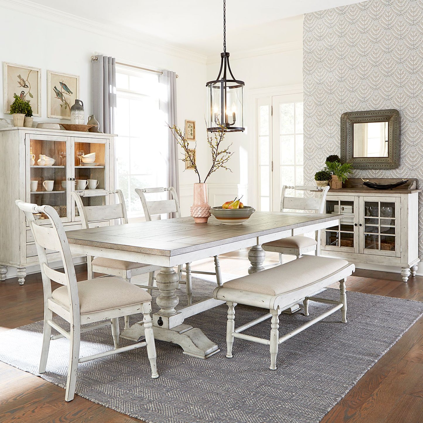 Whitney 6 Piece Trestle Table Set by Liberty