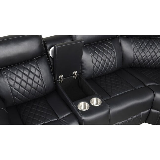 Lacrosse Sectional 2 Power Recliners by Galaxy