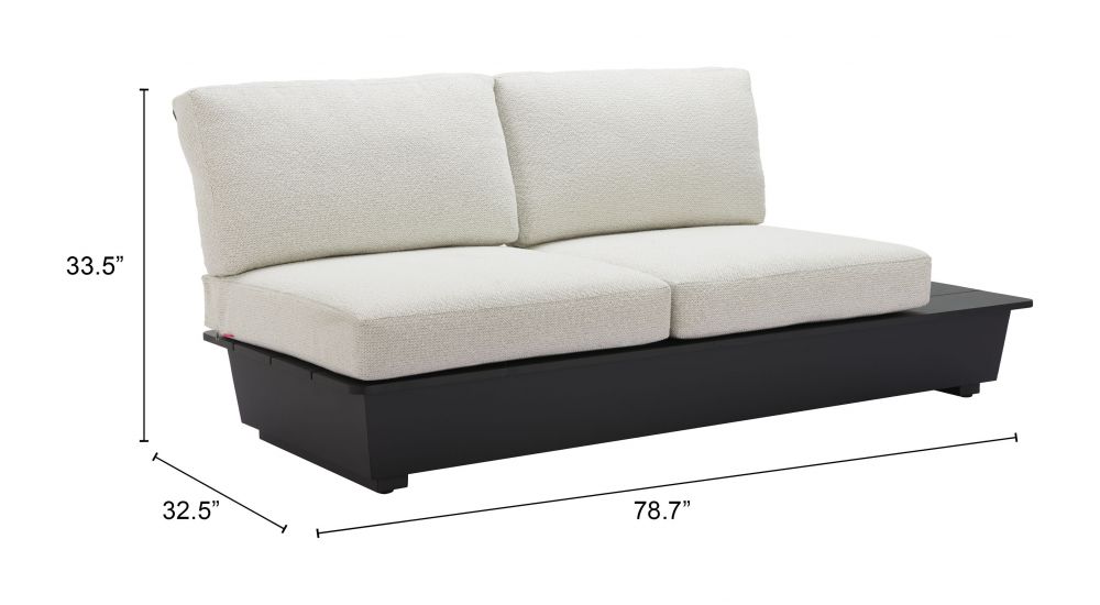 Tien 704160 Outdoor Beige Loveseat