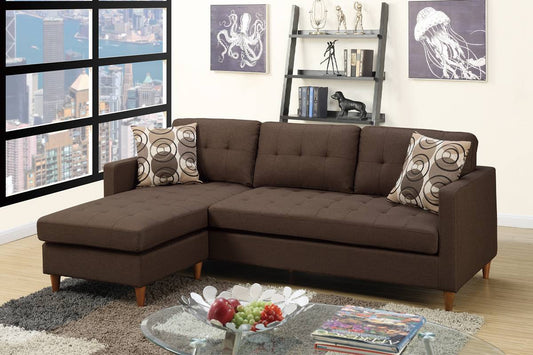 2 Pc Sectional F7086 Chocolate