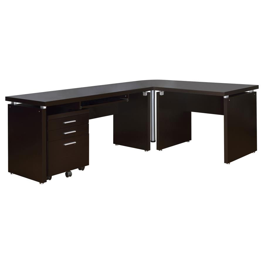Skylar Home Office Desk Collection - Cappuccino Finish