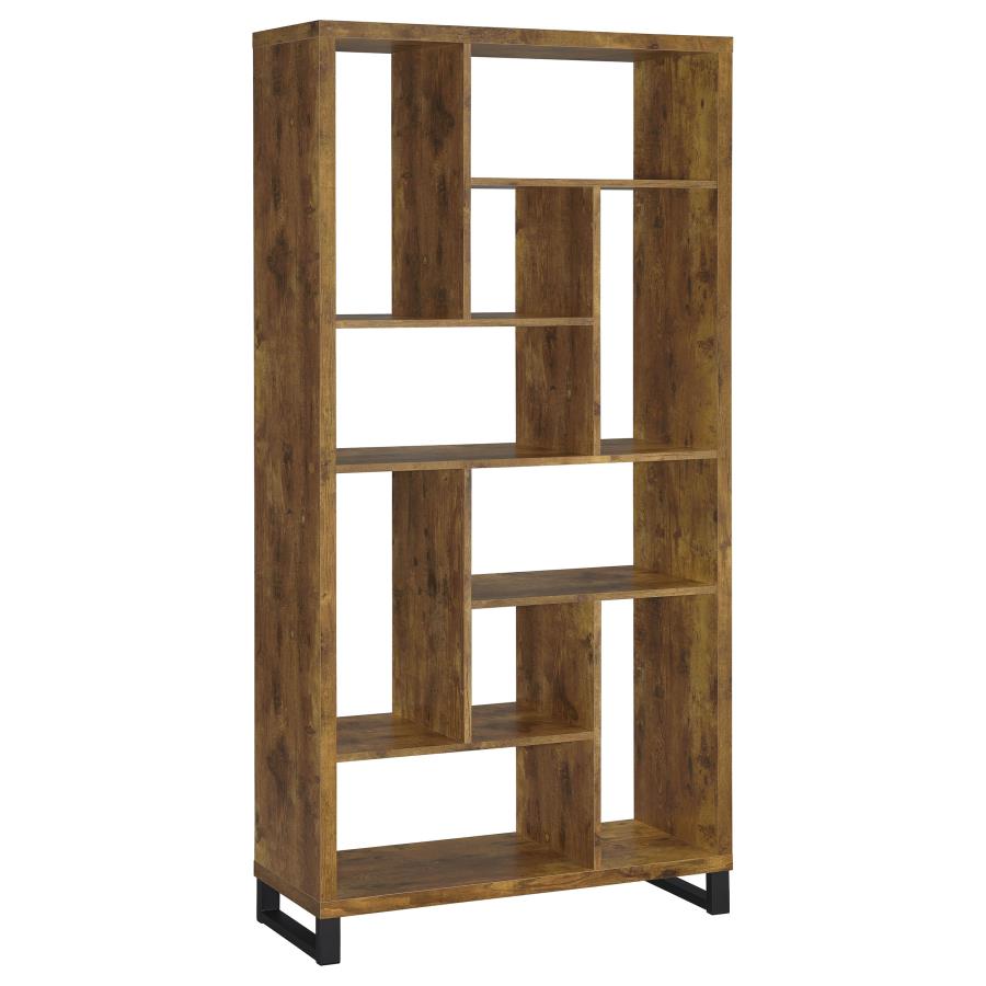 Delwin Rustic Nutmeg Bookcase 801236