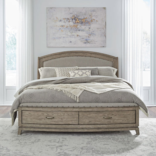 Avalon 4 Pc Burnishing Beige Bedroom Set - King Bed