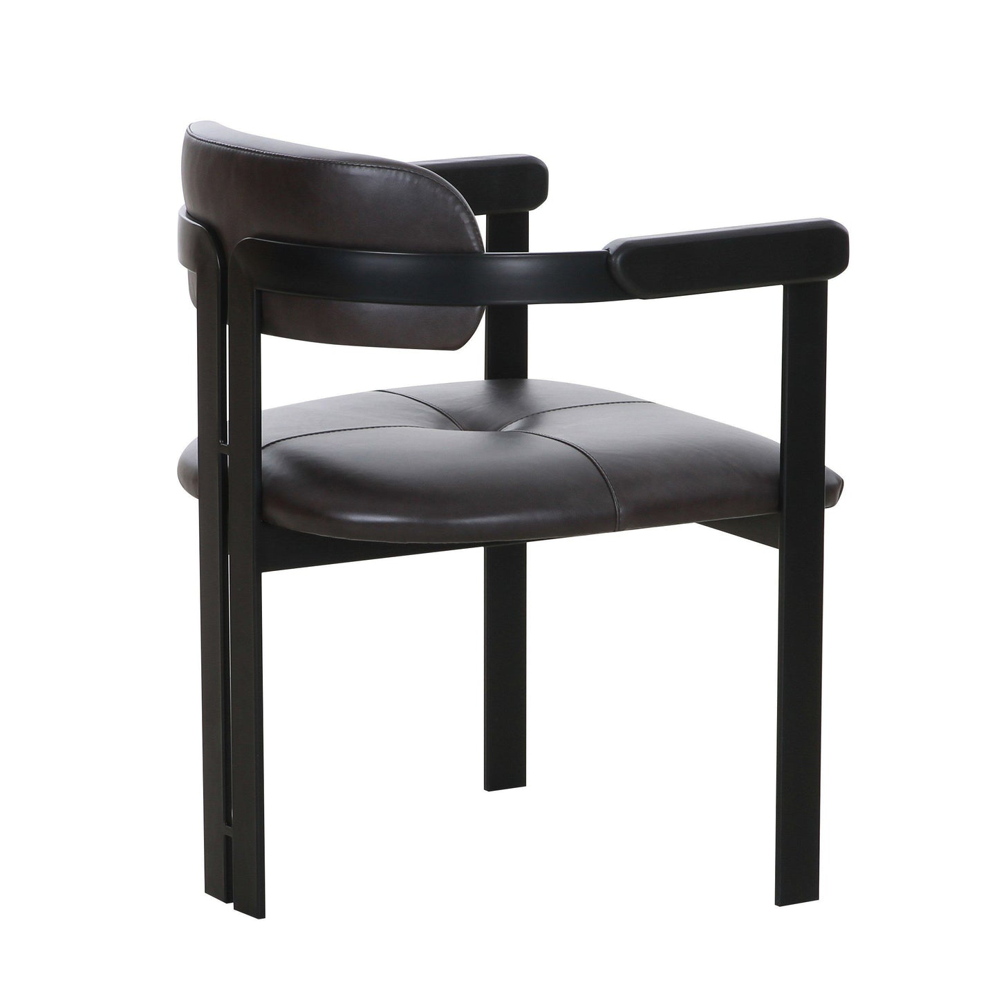 Aneta Dining Chair Dark Brown Leather